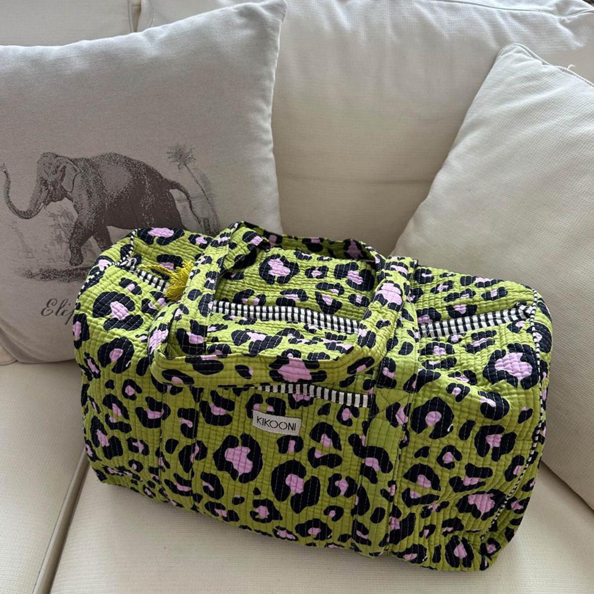 Handgefertigte Baumwolltasche "Oh Leo - cosmicgreen"