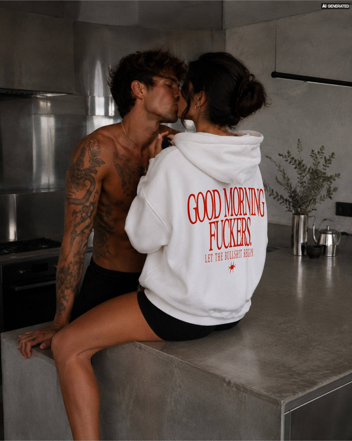 Oversized Hoodie - Good Morning Fuckers