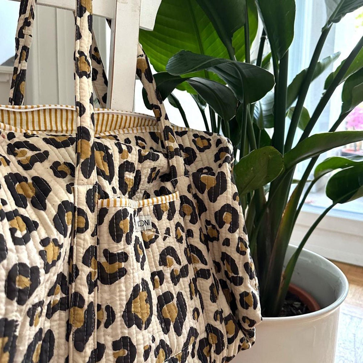 Handgefertigte Baumwolltasche "oh Leo"