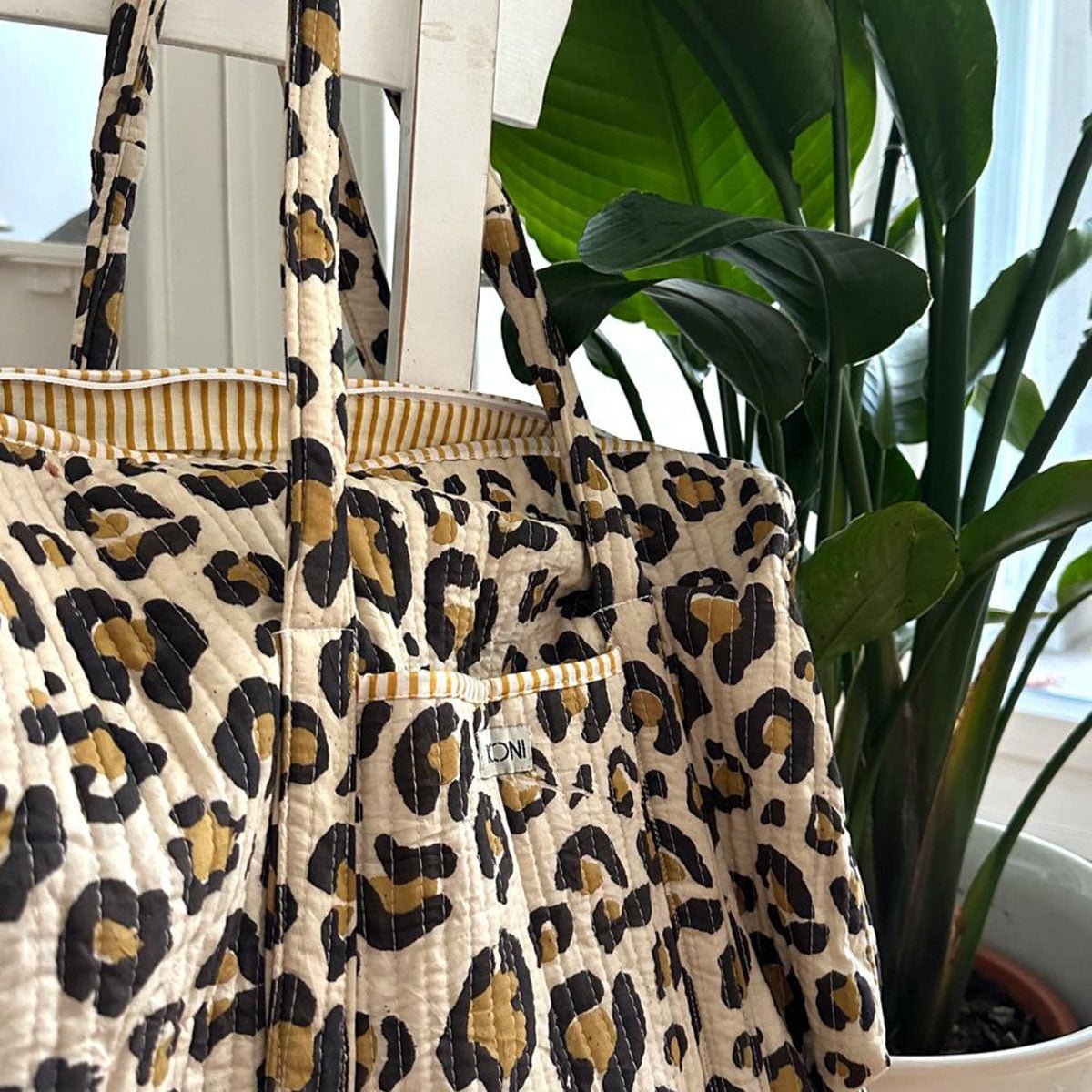Handgefertigte Baumwolltasche "oh Leo"