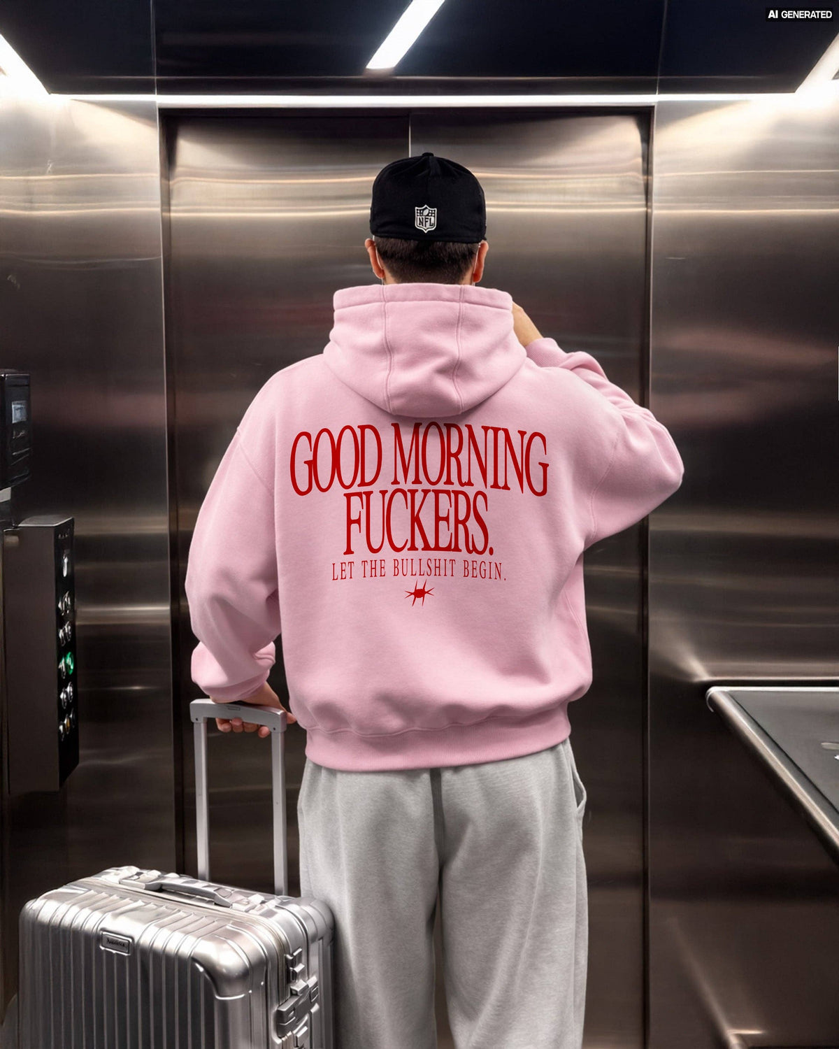 Oversized Hoodie - Good Morning Fuckers