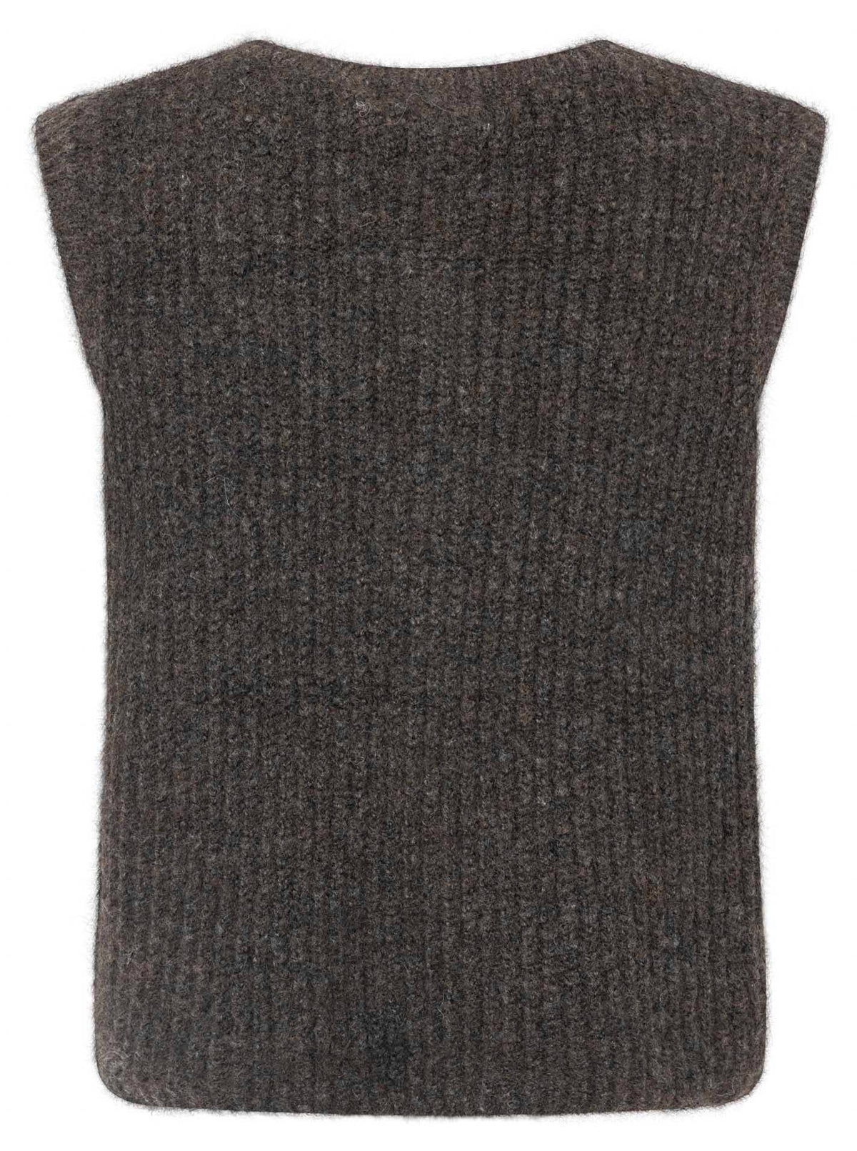 Strickweste mit Knöpfen und Patch