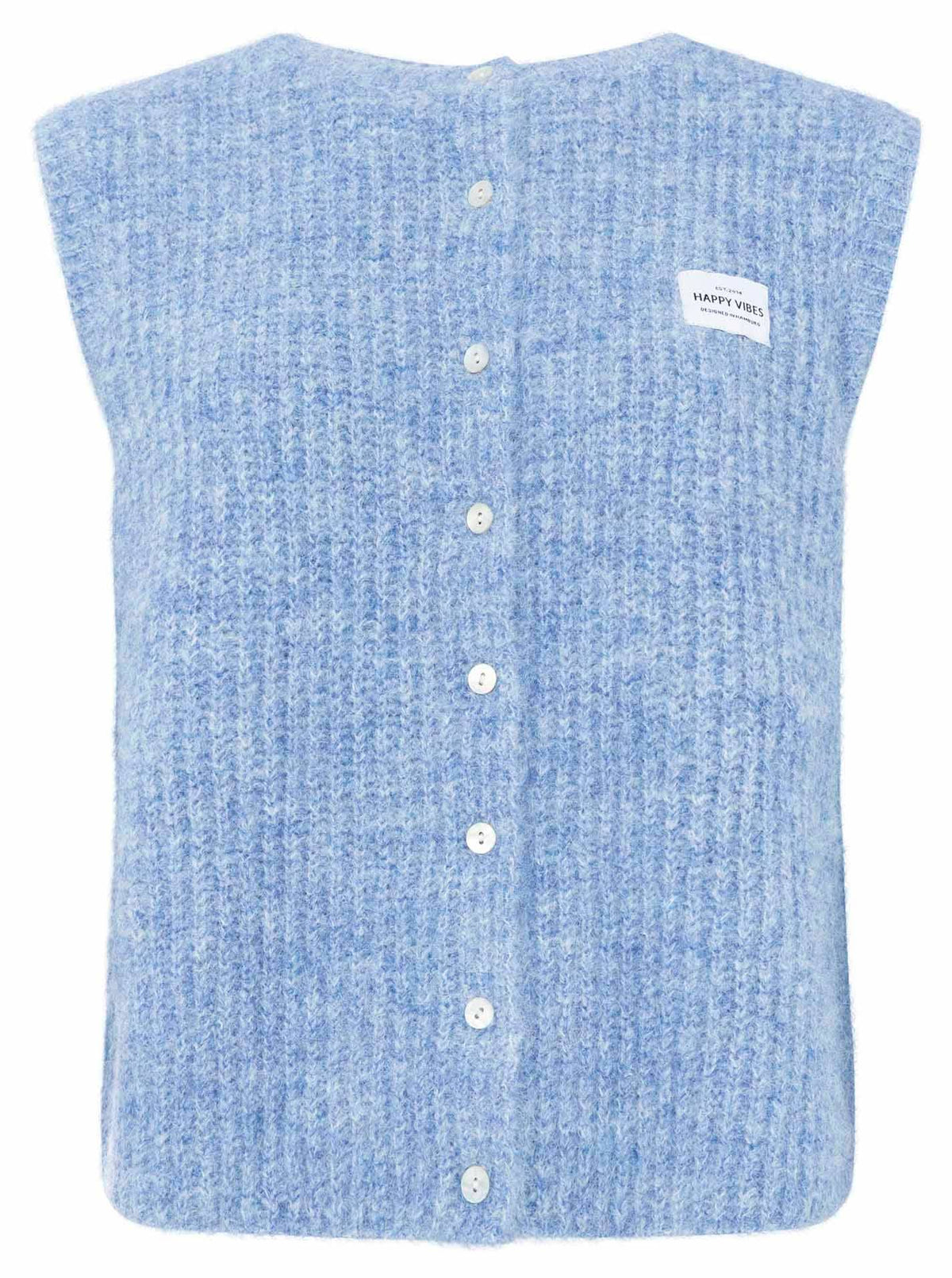Strickweste mit Knöpfen und Patch
