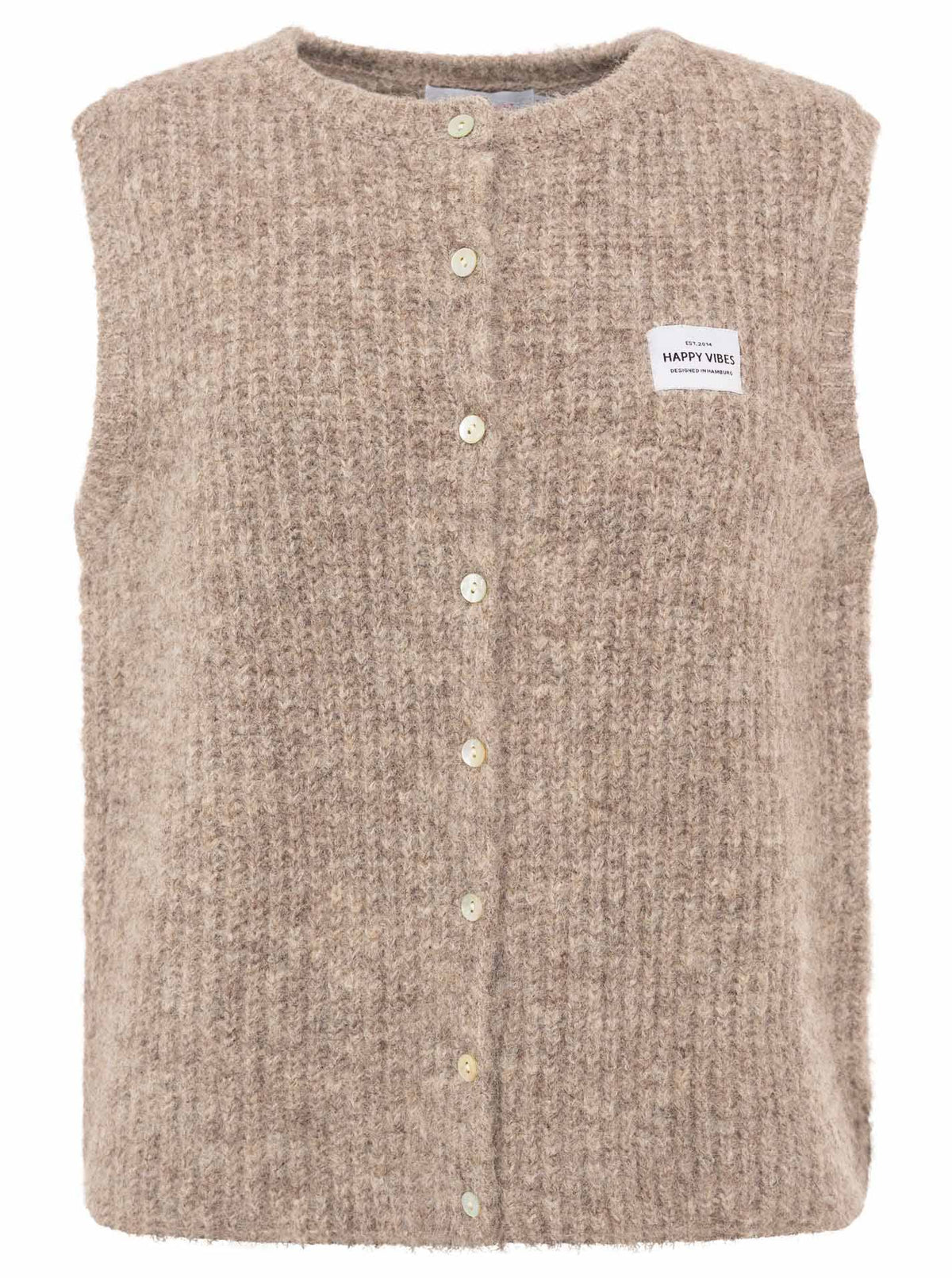 Strickweste mit Knöpfen und Patch