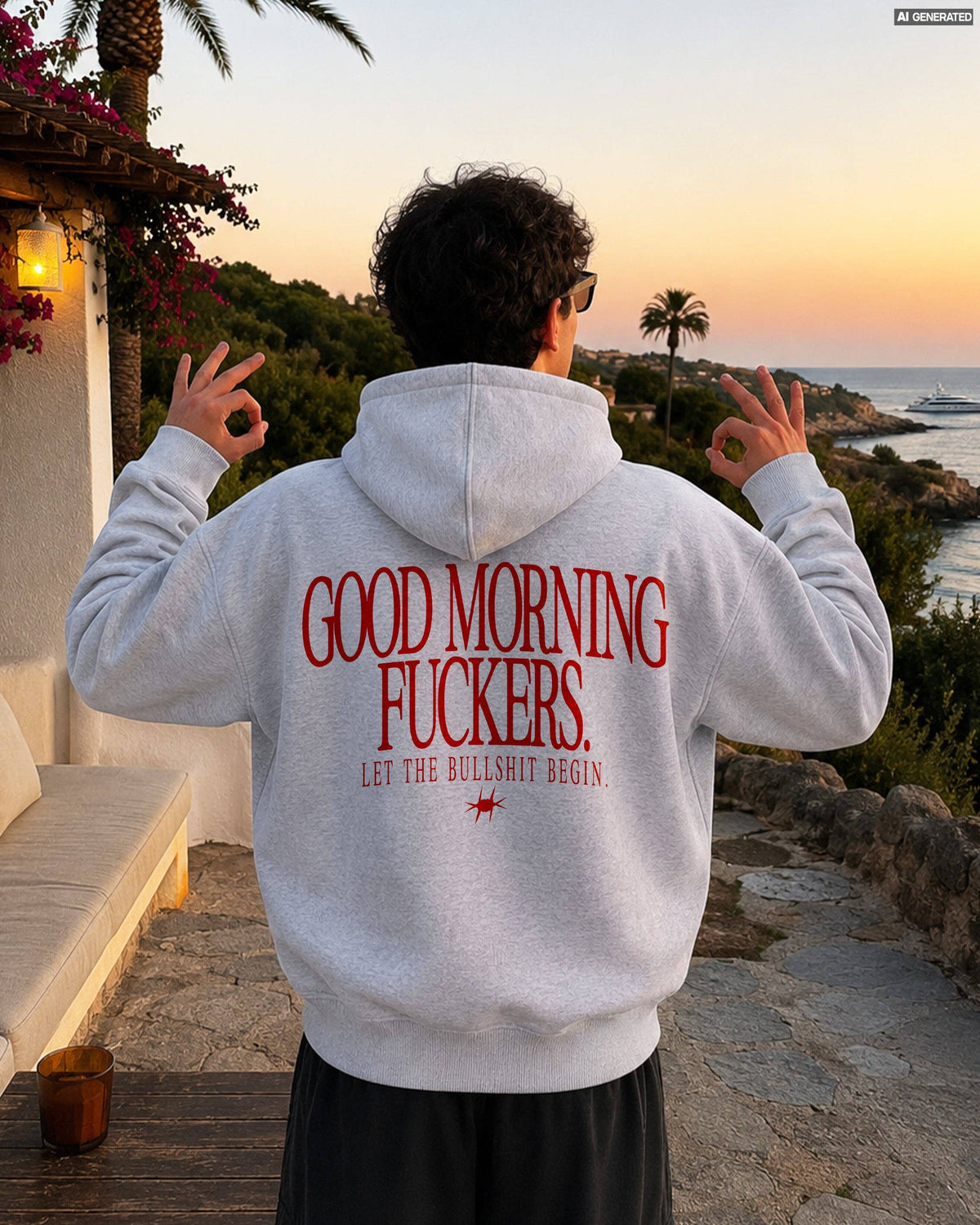 Oversized Hoodie - Good Morning Fuckers