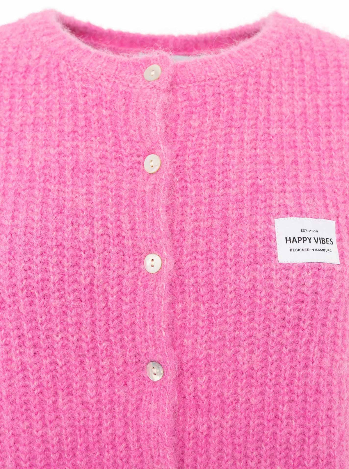 Strickweste mit Knöpfen und Patch