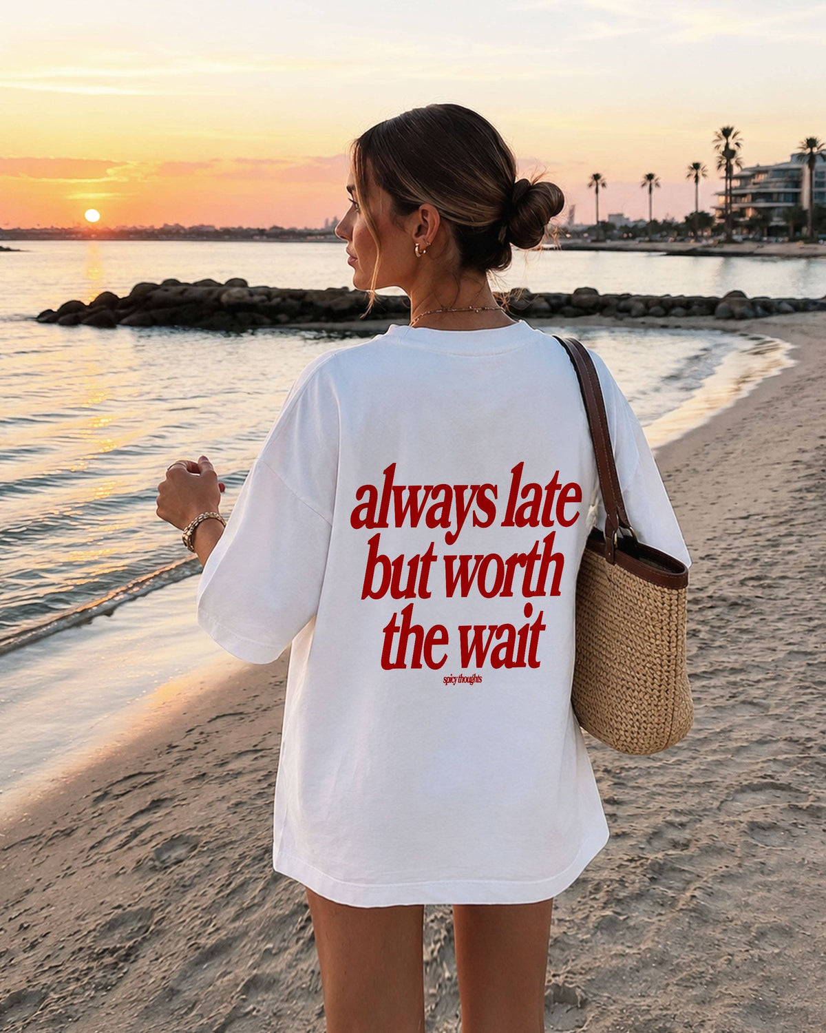 Heavy Oversized Tee - Always Late